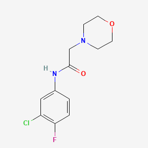 molecular formula C12H14ClFN2O2 B2588619 N-(3-氯-4-氟苯基)-2-(吗啉-4-基)乙酰胺 CAS No. 329078-62-8