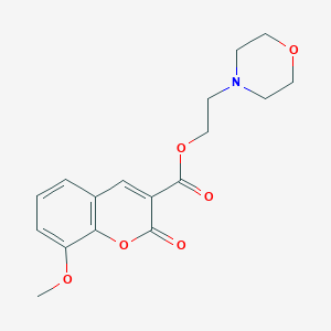 molecular formula C17H19NO6 B2588627 2-Morpholin-4-ylethyl 8-methoxy-2-oxochromene-3-carboxylate CAS No. 873577-85-6