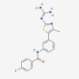 4-Fluoro-N-[3-[2-[(aminoiminomethyl)amino]-4-methyl-5-thiazolyl]phenyl]benzamide