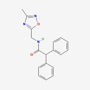 N-[(3-methyl-1,2,4-oxadiazol-5-yl)methyl]-2,2-diphenylacetamide