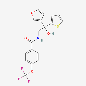 N-(2-(furan-3-yl)-2-hydroxy-2-(thiophen-2-yl)ethyl)-4-(trifluoromethoxy)benzamide