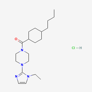 (4-butylcyclohexyl)(4-(1-ethyl-1H-imidazol-2-yl)piperazin-1-yl)methanone hydrochloride