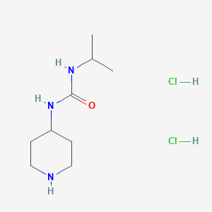 molecular formula C9H21Cl2N3O B2588666 1-Piperidin-4-yl-3-propan-2-ylurea;dihydrochloride CAS No. 2411252-20-3