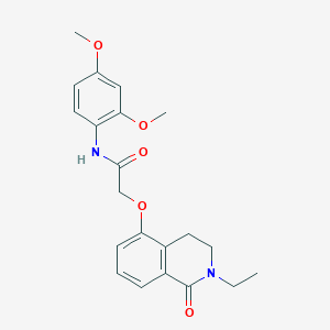 molecular formula C21H24N2O5 B2588675 N-(2,4-dimethoxyphenyl)-2-[(2-ethyl-1-oxo-1,2,3,4-tetrahydroisoquinolin-5-yl)oxy]acetamide CAS No. 850905-22-5