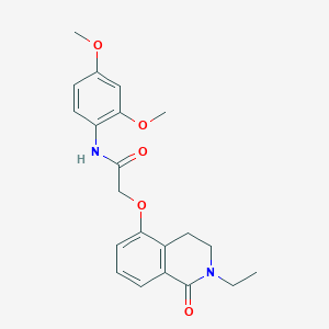molecular formula C21H24N2O5 B2588675 N-(2,4-dimethoxyphenyl)-2-[(2-ethyl-1-oxo-3,4-dihydroisoquinolin-5-yl)oxy]acetamide CAS No. 850905-22-5