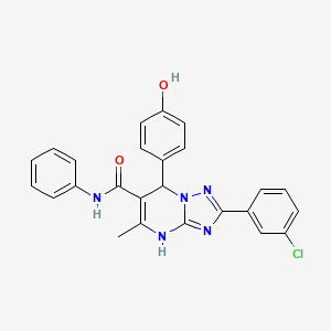 2-(3-chlorophenyl)-7-(4-hydroxyphenyl)-5-methyl-N-phenyl-4,7-dihydro-[1,2,4]triazolo[1,5-a]pyrimidine-6-carboxamide