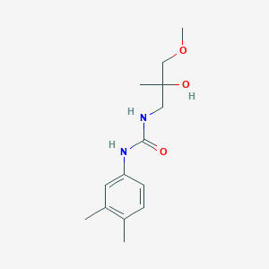 molecular formula C14H22N2O3 B2588681 1-(3,4-二甲基苯基)-3-(2-羟基-3-甲氧基-2-甲基丙基)脲 CAS No. 1334373-83-9