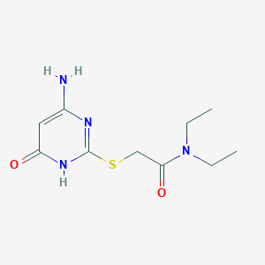 molecular formula C10H16N4O2S B2588689 2-((4-amino-6-hydroxypyrimidin-2-yl)thio)-N,N-diethylacetamide CAS No. 36162-24-0