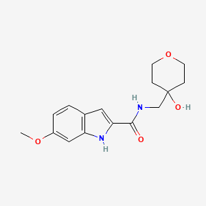 molecular formula C16H20N2O4 B2588691 N-((4-hydroxytetrahydro-2H-pyran-4-yl)methyl)-6-methoxy-1H-indole-2-carboxamide CAS No. 1798459-24-1