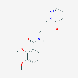 molecular formula C16H19N3O4 B2588698 2,3-dimethoxy-N-(3-(6-oxopyridazin-1(6H)-yl)propyl)benzamide CAS No. 1169977-00-7
