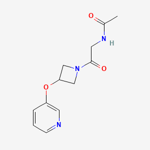 N-(2-oxo-2-(3-(pyridin-3-yloxy)azetidin-1-yl)ethyl)acetamide