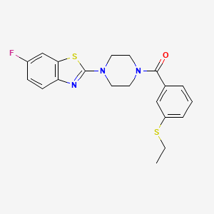 molecular formula C20H20FN3OS2 B2588701 (3-(Ethylthio)phenyl)(4-(6-fluorobenzo[d]thiazol-2-yl)piperazin-1-yl)methanone CAS No. 886915-31-7