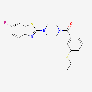 (3-(Ethylthio)phenyl)(4-(6-fluorobenzo[d]thiazol-2-yl)piperazin-1-yl)methanone
