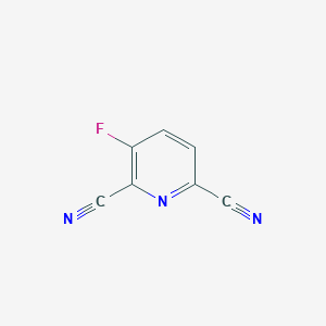 molecular formula C7H2FN3 B2588711 3-Fluoropyridine-2,6-dicarbonitrile CAS No. 2567504-58-7