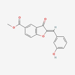 molecular formula C17H12O5 B2588713 (Z)-methyl 2-(3-hydroxybenzylidene)-3-oxo-2,3-dihydrobenzofuran-5-carboxylate CAS No. 71620-36-5