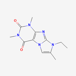 molecular formula C12H15N5O2 B2588724 8-ethyl-1,3,7-trimethyl-1H-imidazo[2,1-f]purine-2,4(3H,8H)-dione CAS No. 19970-44-6