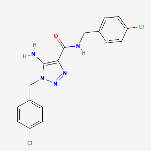 molecular formula C17H15Cl2N5O B2588729 5-amino-N,1-bis(4-chlorobenzyl)-1H-1,2,3-triazole-4-carboxamide CAS No. 899972-99-7