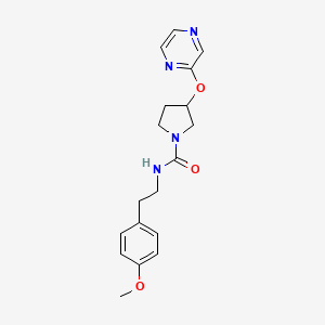 N-(4-methoxyphenethyl)-3-(pyrazin-2-yloxy)pyrrolidine-1-carboxamide