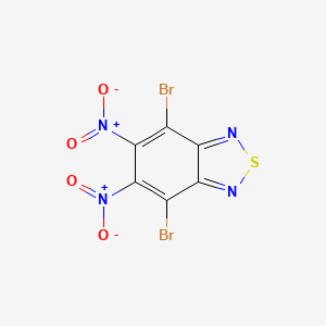 molecular formula C6Br2N4O4S B2588745 4,7-二溴-5,6-二硝基苯并[c][1,2,5]噻二唑 CAS No. 76186-72-6
