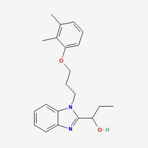 molecular formula C21H26N2O2 B2588747 1-{1-[3-(2,3-dimethylphenoxy)propyl]-1H-benzimidazol-2-yl}propan-1-ol CAS No. 887349-13-5