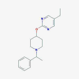 molecular formula C19H25N3O B2588749 5-Ethyl-2-{[1-(1-phenylethyl)piperidin-4-yl]oxy}pyrimidine CAS No. 2415472-94-3