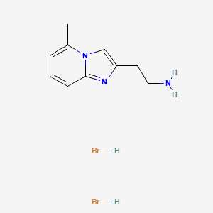molecular formula C10H15Br2N3 B2588755 2-{5-Methylimidazo[1,2-a]pyridin-2-yl}ethan-1-amine dihydrobromide CAS No. 1909314-35-7