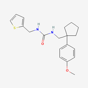 B2588761 1-((1-(4-Methoxyphenyl)cyclopentyl)methyl)-3-(thiophen-2-ylmethyl)urea CAS No. 1207052-57-0