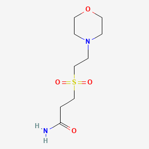 molecular formula C9H18N2O4S B2588765 3-((2-Morpholinoethyl)sulfonyl)propanamide CAS No. 305852-32-8