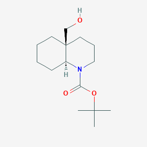 molecular formula C15H27NO3 B2588766 Tert-butyl (4aS,8aS)-4a-(hydroxymethyl)-2,3,4,5,6,7,8,8a-octahydroquinoline-1-carboxylate CAS No. 2287236-95-5