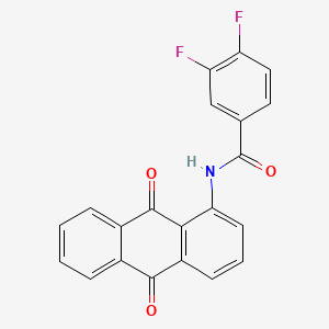 N-(9,10-dioxo-9,10-dihydroanthracen-1-yl)-3,4-difluorobenzamide