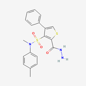 2-(hydrazinocarbonyl)-N-methyl-N-(4-methylphenyl)-4-phenylthiophene-3-sulfonamide