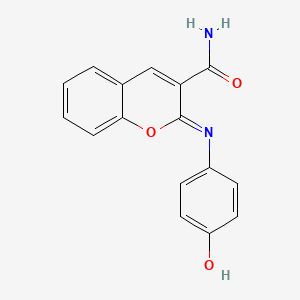 molecular formula C16H12N2O3 B2588782 2-[(4-hydroxyphenyl)imino]-2H-chromene-3-carboxamide CAS No. 683248-84-2