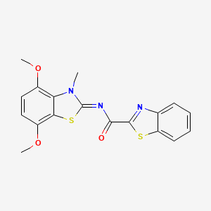 (Z)-N-(4,7-dimethoxy-3-methylbenzo[d]thiazol-2(3H)-ylidene)benzo[d]thiazole-2-carboxamide