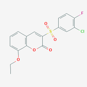 3-(3-Chloro-4-fluorophenyl)sulfonyl-8-ethoxychromen-2-one