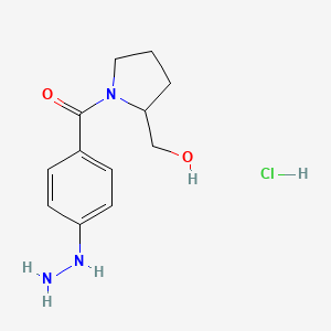 [1-(4-Hydrazinylbenzoyl)pyrrolidin-2-yl]methanol hydrochloride