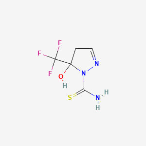 5-hydroxy-5-(trifluoromethyl)-4,5-dihydro-1H-pyrazole-1-carbothioamide