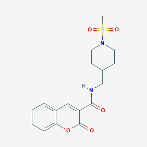 N-((1-(methylsulfonyl)piperidin-4-yl)methyl)-2-oxo-2H-chromene-3-carboxamide