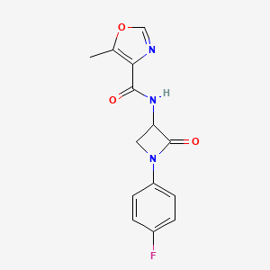 N-[1-(4-Fluorophenyl)-2-oxoazetidin-3-yl]-5-methyl-1,3-oxazole-4-carboxamide