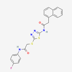 N-(4-fluorophenyl)-2-((5-(2-(naphthalen-1-yl)acetamido)-1,3,4-thiadiazol-2-yl)thio)acetamide