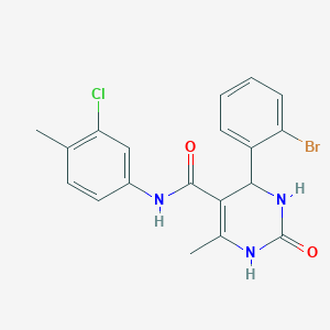 4-(2-bromophenyl)-N-(3-chloro-4-methylphenyl)-6-methyl-2-oxo-1,2,3,4-tetrahydropyrimidine-5-carboxamide