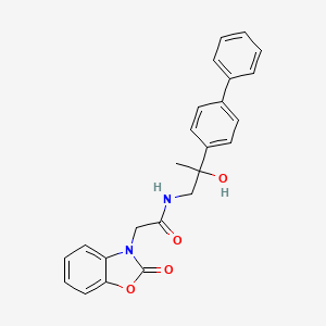 N-(2-([1,1'-biphenyl]-4-yl)-2-hydroxypropyl)-2-(2-oxobenzo[d]oxazol-3(2H)-yl)acetamide