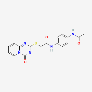 N-(4-acetamidophenyl)-2-(4-oxopyrido[1,2-a][1,3,5]triazin-2-yl)sulfanylacetamide