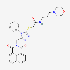 2-[[5-[(1,3-dioxobenzo[de]isoquinolin-2-yl)methyl]-4-phenyl-1,2,4-triazol-3-yl]sulfanyl]-N-(3-morpholin-4-ylpropyl)acetamide