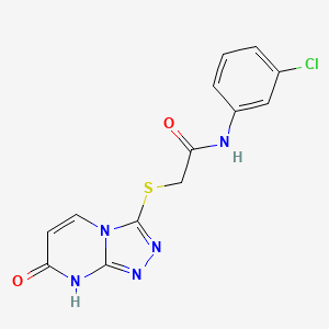 N-(3-chlorophenyl)-2-((7-oxo-7,8-dihydro-[1,2,4]triazolo[4,3-a]pyrimidin-3-yl)thio)acetamide