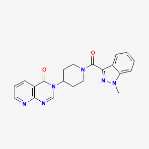 3-(1-(1-methyl-1H-indazole-3-carbonyl)piperidin-4-yl)pyrido[2,3-d]pyrimidin-4(3H)-one