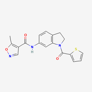 5-methyl-N-(1-(thiophene-2-carbonyl)indolin-6-yl)isoxazole-4-carboxamide