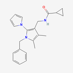 molecular formula C22H25N3O B2588863 N-({1'-benzyl-4',5'-dimethyl-1'H-[1,2'-bipyrrole]-3'-yl}methyl)cyclopropanecarboxamide CAS No. 478077-15-5