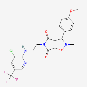5-(2-{[3-chloro-5-(trifluoromethyl)-2-pyridinyl]amino}ethyl)-3-(4-methoxyphenyl)-2-methyldihydro-2H-pyrrolo[3,4-d]isoxazole-4,6(3H,5H)-dione