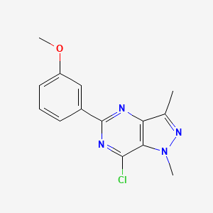 7-chloro-5-(3-methoxyphenyl)-1,3-dimethyl-1H-pyrazolo[4,3-d]pyrimidine