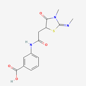3-[2-(3-Methyl-2-methylimino-4-oxo-thiazolidin-5-yl)-acetylamino]-benzoic acid